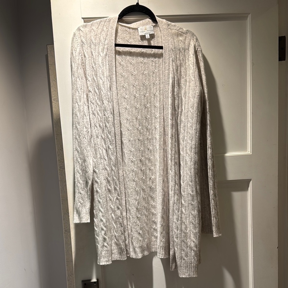 Cashmere Women's Cream Cable Knit Sweater
